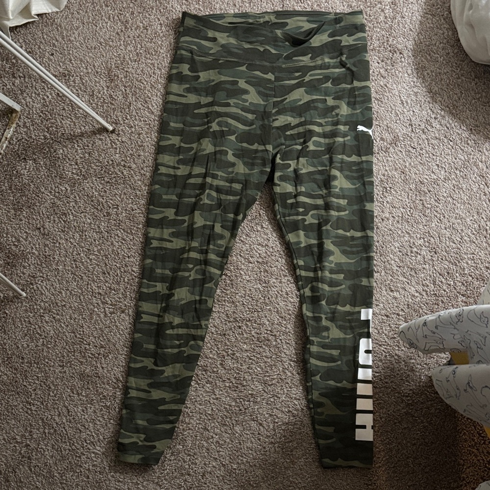 Puma Olive Camouflage Leggings